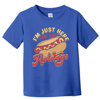 Im Just Here For The Hotdogs Food Cool Gift Toddler T-Shirt