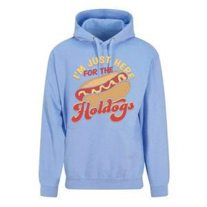 Im Just Here For The Hotdogs Food Cool Gift Unisex Surf Hoodie