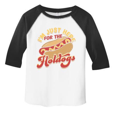 Im Just Here For The Hotdogs Food Cool Gift Toddler Fine Jersey T-Shirt