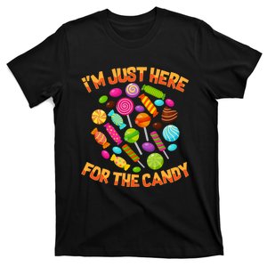 IM Just Here For The Candy Funny Halloween Pun T-Shirt