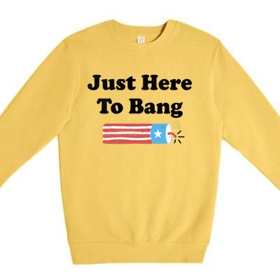 Im Just Here To Bang Premium Crewneck Sweatshirt