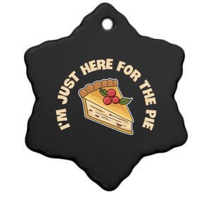 Im Just Here For The Pie Design Pumpkin Pie Lover Gift Ceramic Star Ornament