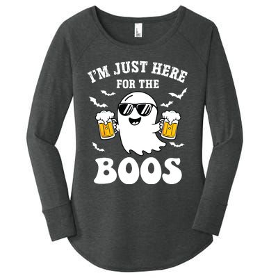 IM Just Here For The Boos Halloween Costume Women's Perfect Tri Tunic Long Sleeve Shirt