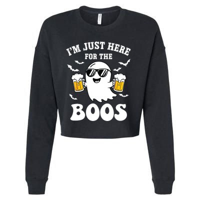 IM Just Here For The Boos Halloween Costume Cropped Pullover Crew