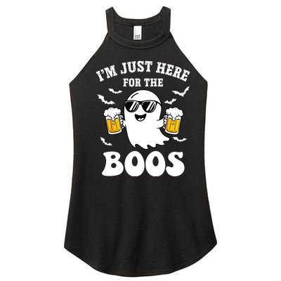 IM Just Here For The Boos Halloween Costume Women’s Perfect Tri Rocker Tank