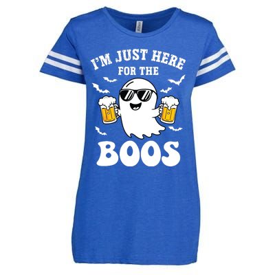 IM Just Here For The Boos Halloween Costume Enza Ladies Jersey Football T-Shirt