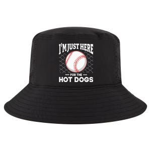 I'm Just Here For The Hot Dogs Summer Baseball Game Hotdog Cool Comfort Performance Bucket Hat