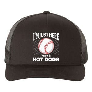 I'm Just Here For The Hot Dogs Summer Baseball Game Hotdog Yupoong Adult 5-Panel Trucker Hat