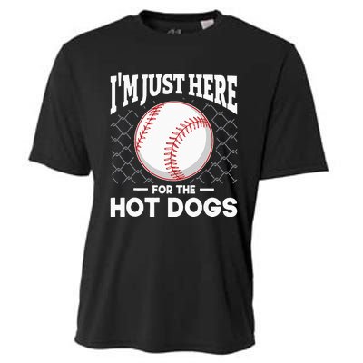 I'm Just Here For The Hot Dogs Summer Baseball Game Hotdog Cooling Performance Crew T-Shirt