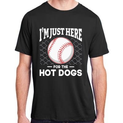 I'm Just Here For The Hot Dogs Summer Baseball Game Hotdog Adult ChromaSoft Performance T-Shirt