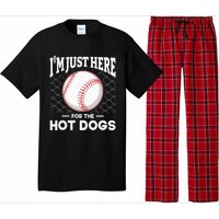 I'm Just Here For The Hot Dogs Summer Baseball Game Hotdog Pajama Set