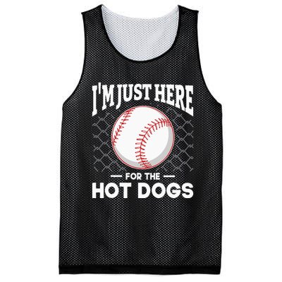 I'm Just Here For The Hot Dogs Summer Baseball Game Hotdog Mesh Reversible Basketball Jersey Tank