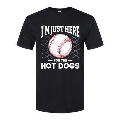 I'm Just Here For The Hot Dogs Summer Baseball Game Hotdog Softstyle CVC T-Shirt