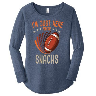 Im Just Here For The Snacks American Football Cool Gift Women's Perfect Tri Tunic Long Sleeve Shirt