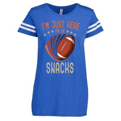 Im Just Here For The Snacks American Football Cool Gift Enza Ladies Jersey Football T-Shirt