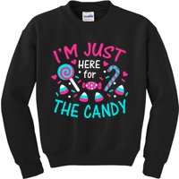 Im Just Here For The Candy Halloween Kids Sweatshirt