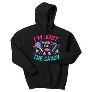 Im Just Here For The Candy Halloween Kids Hoodie