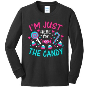 Im Just Here For The Candy Halloween Kids Long Sleeve Shirt