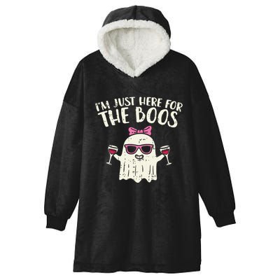 Im Just Here For The Boos Funny Halloween Costume For Women Hooded Wearable Blanket
