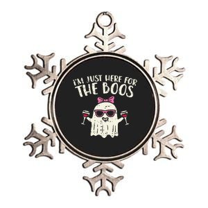 Im Just Here For The Boos Funny Halloween Costume For Women Metallic Star Ornament