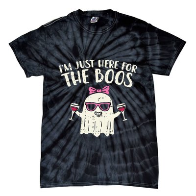 Im Just Here For The Boos Funny Halloween Costume For Women Tie-Dye T-Shirt