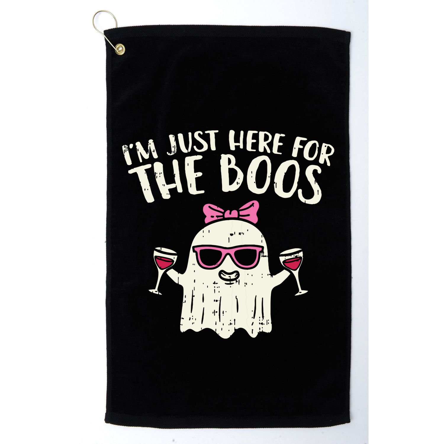Im Just Here For The Boos Funny Halloween Costume For Women Golf Towel