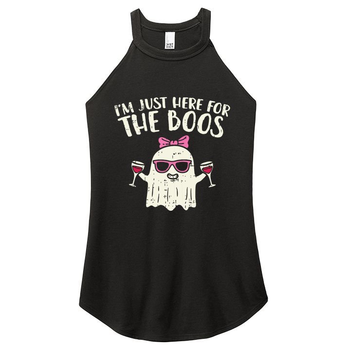Im Just Here For The Boos Funny Halloween Costume For Women Women's Perfect Tri Rocker Tank