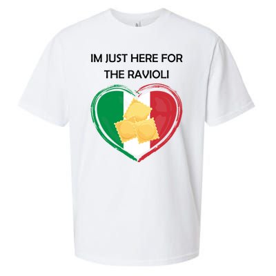 Im Just Here For The Ravioli Funny Italian Humor Italy Food Sueded Cloud Jersey T-Shirt