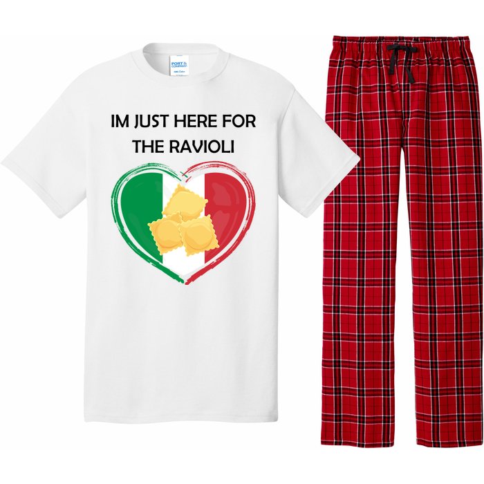 Im Just Here For The Ravioli Funny Italian Humor Italy Food Pajama Set