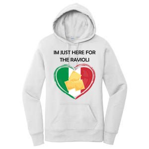 Im Just Here For The Ravioli Funny Italian Humor Italy Food Women's Pullover Hoodie