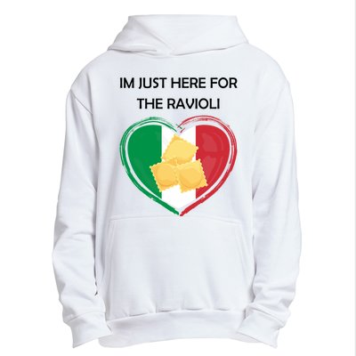 Im Just Here For The Ravioli Funny Italian Humor Italy Food Urban Pullover Hoodie