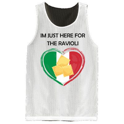 Im Just Here For The Ravioli Funny Italian Humor Italy Food Mesh Reversible Basketball Jersey Tank