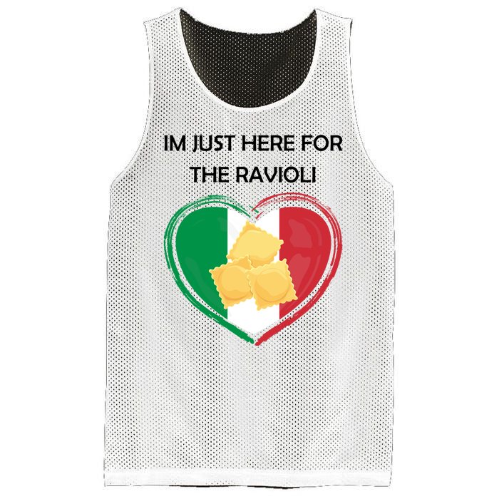 Im Just Here For The Ravioli Funny Italian Humor Italy Food Mesh Reversible Basketball Jersey Tank