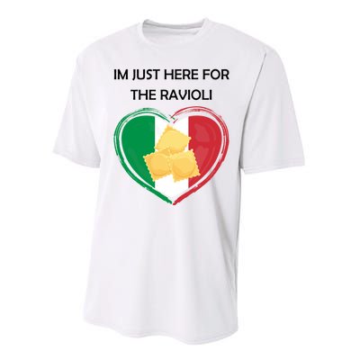 Im Just Here For The Ravioli Funny Italian Humor Italy Food Performance Sprint T-Shirt