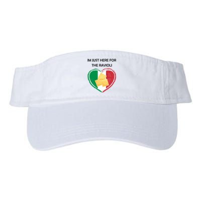 Im Just Here For The Ravioli Funny Italian Humor Italy Food Valucap Bio-Washed Visor