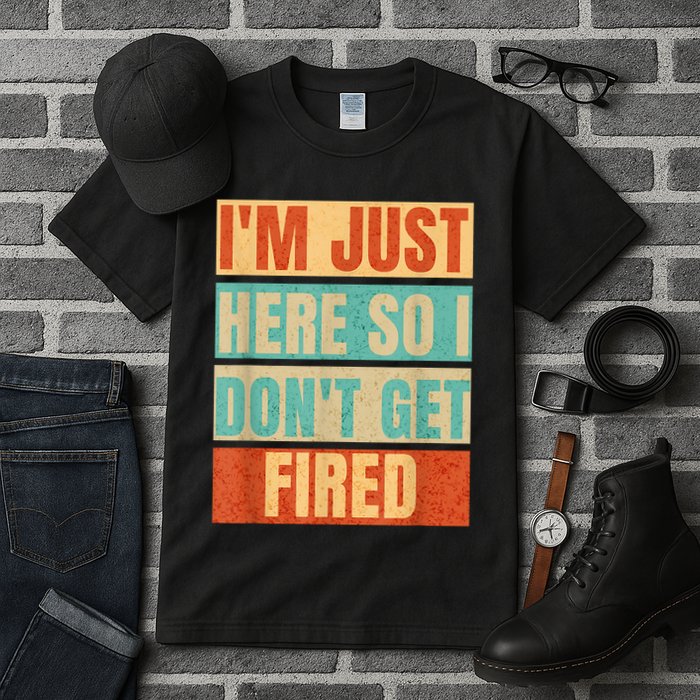 I'm Just Here So I Don't Get Fired Tall T-Shirt