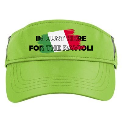 Im Just Here For The Ravioli Funny Italian Humor Italy Food Adult Drive Performance Visor