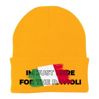 Im Just Here For The Ravioli Funny Italian Humor Italy Food Knit Cap Winter Beanie