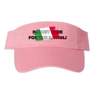 Im Just Here For The Ravioli Funny Italian Humor Italy Food Valucap Bio-Washed Visor