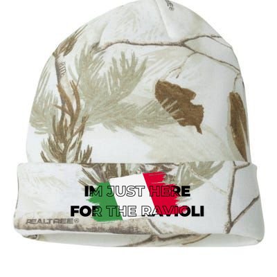 Im Just Here For The Ravioli Funny Italian Humor Italy Food Kati Licensed 12" Camo Beanie