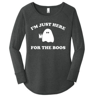 IM Just Here For The Boos Halloween Women's Perfect Tri Tunic Long Sleeve Shirt