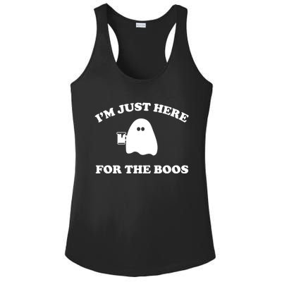 IM Just Here For The Boos Halloween Ladies PosiCharge Competitor Racerback Tank