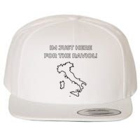 Im Just Here For The Ravioli Funny Italian Humor Italy Food Wool Snapback Cap