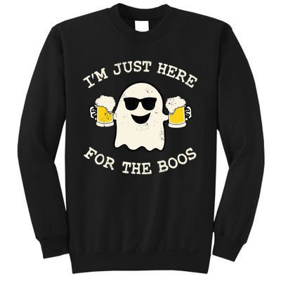 IM Just Here For The Boos Ghost Beer Halloween Costume Sweatshirt