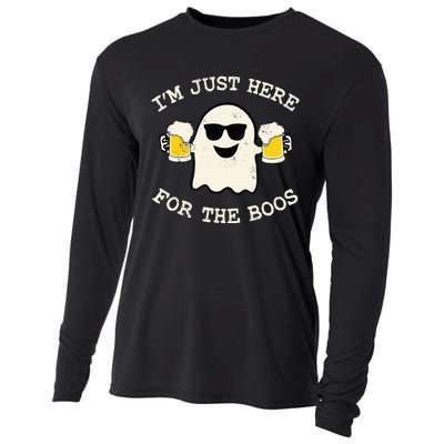 IM Just Here For The Boos Ghost Beer Halloween Costume Cooling Performance Long Sleeve Crew