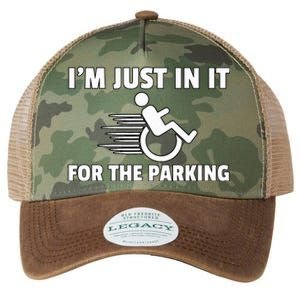 IM Just In It For The Parking Wheelchair Disability Gift Legacy Tie Dye Trucker Hat