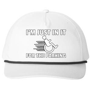 IM Just In It For The Parking Wheelchair Disability Gift Snapback Five-Panel Rope Hat