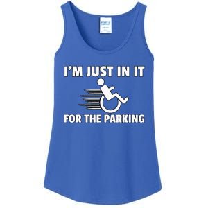 IM Just In It For The Parking Wheelchair Disability Gift Ladies Essential Tank