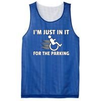 IM Just In It For The Parking Wheelchair Disability Gift Mesh Reversible Basketball Jersey Tank