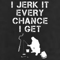 I Jerk It Every Chance I Get Funny Fishing Golf Towel